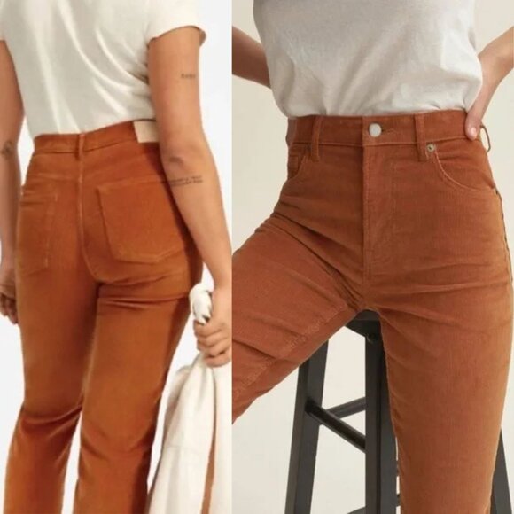 Everlane - Baby Cheeky Straight Corduroy Pants Cropped | Size 27 | Acorn - Picture 9 of 14